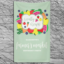 局所的に成長したファーマーズマーケット誕生日 横断幕