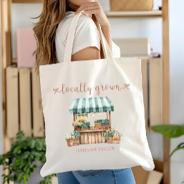 局所的に成長したファーマーズマーケット トートバッグ