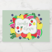 局所的に成長したファーマーズマーケット フードラベル (シングルラベル)