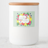 局所的に成長したファーマーズマーケット フードラベル (正面)