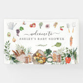 局所的に成長したファーマーズマーケット |赤ちゃんシャワー 横断幕 (横)