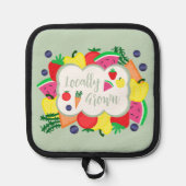 局所的に成長したファーマーズマーケット 鍋敷き (正面)