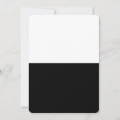 局所的に成長したモダン招待状 |カラーブロックB&W 招待状 (裏面)