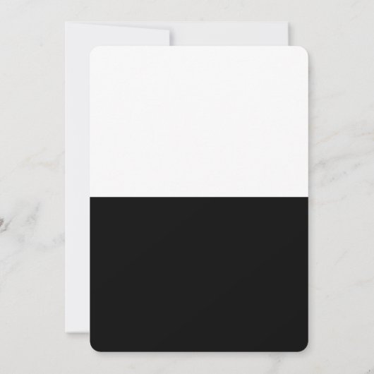 局所的に成長したモダン招待状 |カラーブロックB&W 招待状 (裏面)