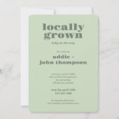 局所的に成長したモダン招待状 |カラーブロックSAGE 招待状 (正面)