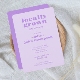 局所的に成長した招待状 |色ブロック紫 招待状