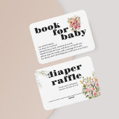 局所的に栽培された |おむつラッフルインサート |フローラ エンクロージャーカード