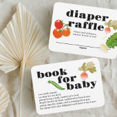 局所的に栽培された |おむつラッフルインサート |野菜 エンクロージャーカード