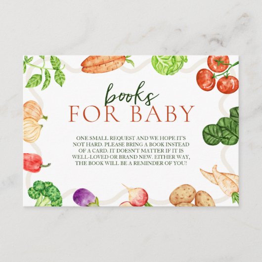 局所的に栽培された |農家向けマーケットブックベビー エンクロージャーカード (正面)