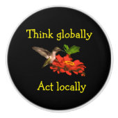 局所的に考え赤いセラミックノブをグローバルに作用させる セラミックノブ (正面)