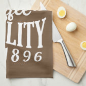 局所的に醸造された |高品質コーヒー キッチンタオル (四つ折り)