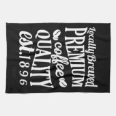 局所的に醸造された |高品質コーヒー キッチンタオル (横)