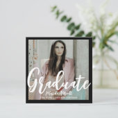 局所葉 |緑と黒 |写真の卒業 招待状 (スタンド正面)