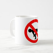 屁の地帯無し コーヒーマグカップ (正面左)