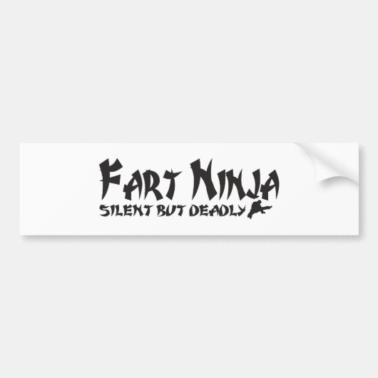屁の忍者 バンパーステッカー (正面)