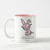 屁をすることはおもしろいです ツートーンマグカップ (左)