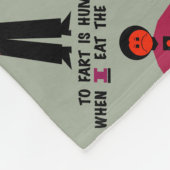 屁をすることは人間です フリースブランケット (角)