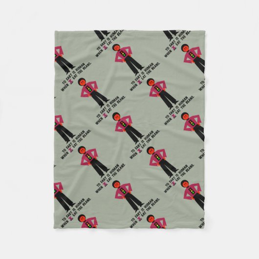 屁をすることは人間です フリースブランケット (正面)