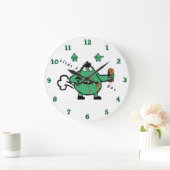 「屁をすることは生命ガス」の柱時計です ラージ壁時計 (ホーム)