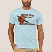 屁をする忍者の戦士の静かでしかし致命的なTシャツ Tシャツ (正面)