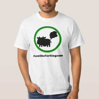 屁をする牛Tシャツを救って下さい Tシャツ