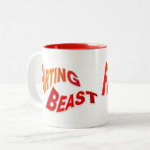 屁をする獣-笑わされるなほのめかしのユーモア ツートーンマグカップ (正面左)