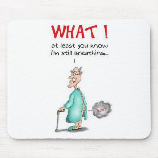 屁をする老人 マウスパッド (正面)