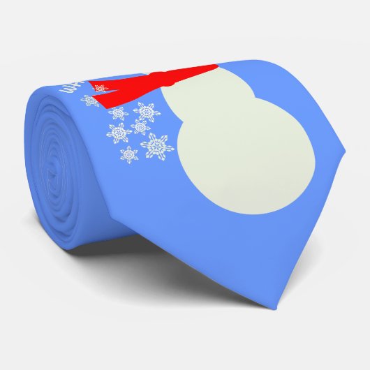 屁をする雪だるまの休日のユーモア ネクタイ (ロール)