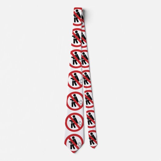 屁をする⚠のおもしろいなタイの洗面所の印の⚠無し ネクタイ (正面)