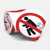 屁をする⚠のおもしろいなタイの洗面所の印の⚠無し ネクタイ (ロール)