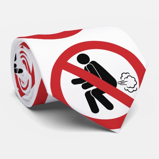 屁をする⚠のおもしろいなタイの洗面所の印の⚠無し ネクタイ (ロール)