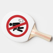 屁をする⚠のおもしろいなタイの洗面所の印の⚠無し 卓球ラケット (横)