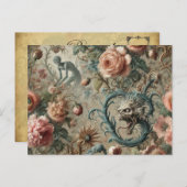 居住可能ドゥーム – ゴシックビクトリアンフローラデザイン シーズンポストカード (正面/裏面)