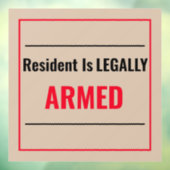居住者は武器を持っている ウィンドウサイン (シート3)