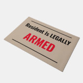 居住者は武器を持っている ドアマット (アングル)