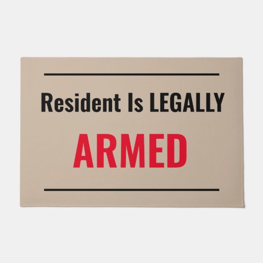 居住者は武器を持っている ドアマット (正面)