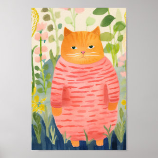 居心地が良くて可愛い猫 ポスター