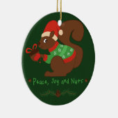 居心地のよいクリスマスのリス セラミックオーナメント (右)