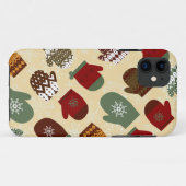 居心地のよいクリスマスの休日の冬のミトンのiPhoneの場合 Case-Mate iPhoneケース (裏面(横))