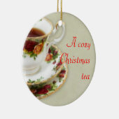 居心地のよいクリスマスの茶 セラミックオーナメント (右)