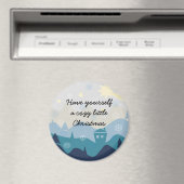 居心地のよいクリスマスはレトロのギフトの磁石を望みます マグネット (インサイチュ (食洗機))