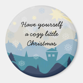 居心地のよいクリスマスはレトロのギフトの磁石を望みます マグネット