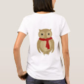 居心地のよいフクロウのティー Tシャツ (裏面)