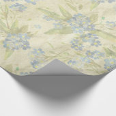 居心地のよいヴィンテージの花の織物は私をない忘れます ラッピングペーパー (角)