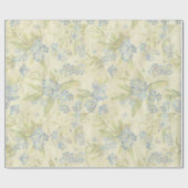 居心地のよいヴィンテージの花の織物は私をない忘れます ラッピングペーパー (フラット)