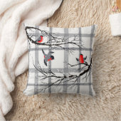居心地のよい国のコテージの冬の鳥の装飾用クッション クッション (ブランケット)