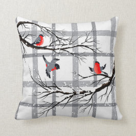 居心地のよい国のコテージの冬の鳥の装飾用クッション クッション