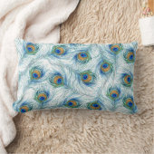 居心地のよい孔雀の枕 ランバークッション (ブランケット)