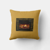 居心地のよい暖炉の枕 クッション (裏面)
