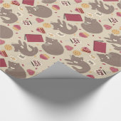 居心地のよい猫好きのコラージュ ラッピングペーパー (角)